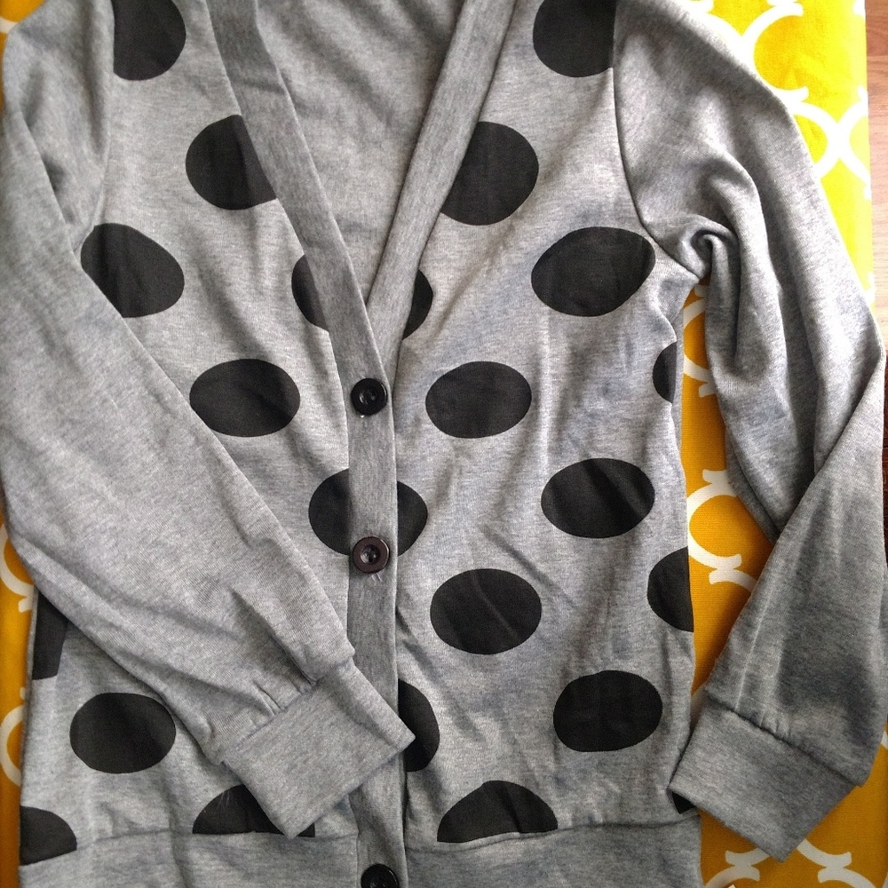 New Girls' Size US 8 EUR 128 Polkadot Sweater